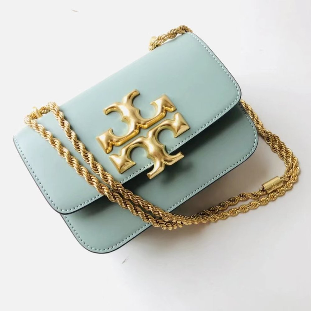 New Tory Burch Blue Celadon Small Eleanor Shoulder Bag